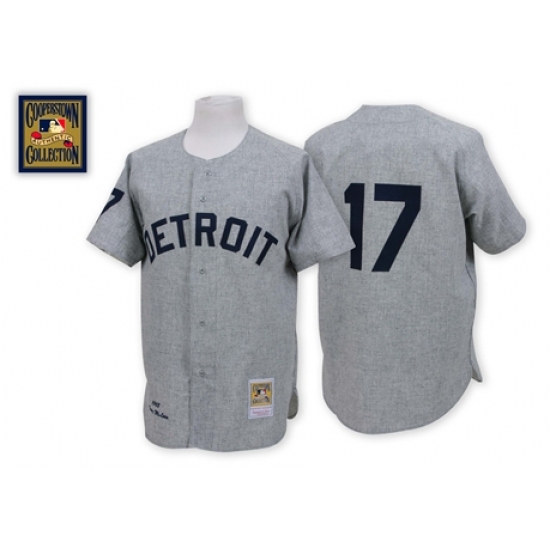 Men's Mitchell and Ness 1968 Detroit Tigers #17 Denny Mclain Authentic Grey Throwback MLB Jersey - Ujersey