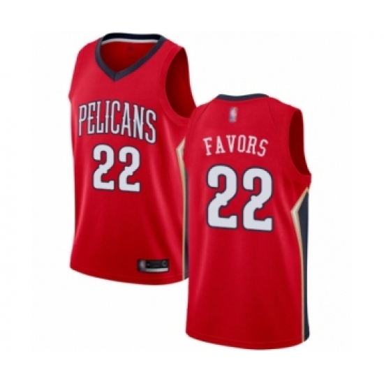 Youth New Orleans Pelicans #22 Derrick Favors Swingman Red Basketball Jersey Statement Edition - Ujersey