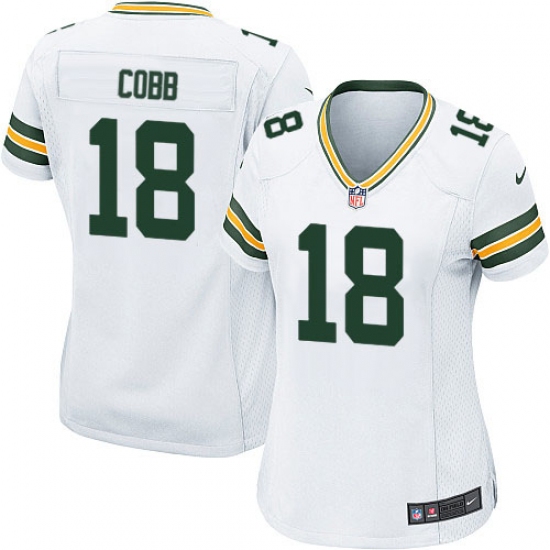 Women's Nike Green Bay Packers #18 Randall Cobb Game White NFL Jersey - Ujersey