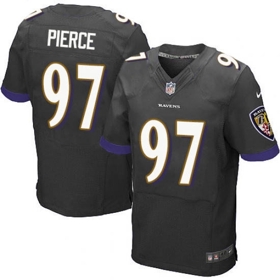 Men's Nike Baltimore Ravens #97 Michael Pierce Elite Black Alternate NFL Jersey - Ujersey