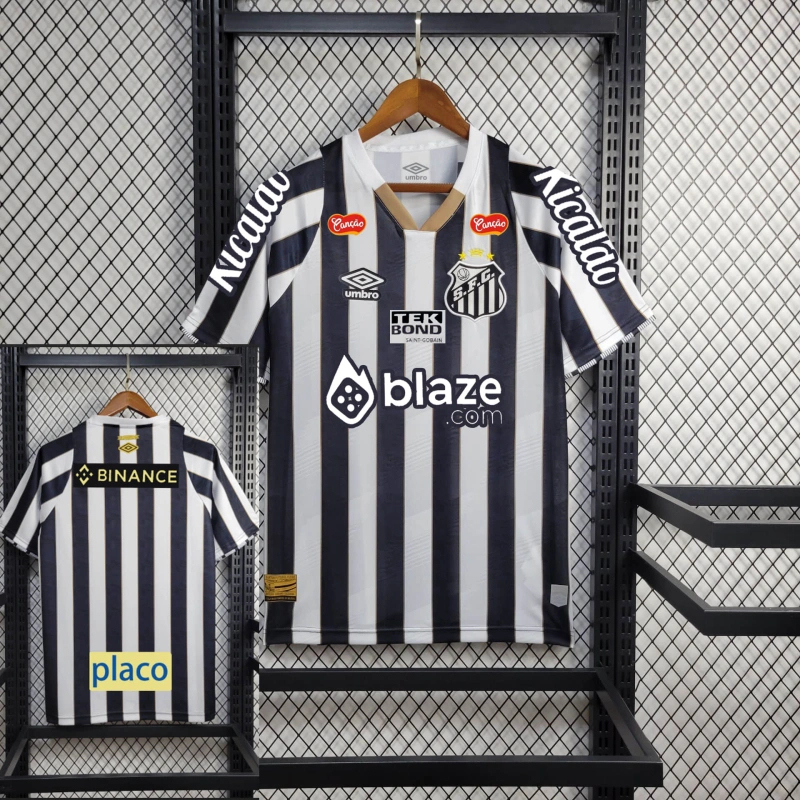 Santos FC Soccer Jersey Away Custom Shirt All Sponsor 2024 - Ujersey Shop