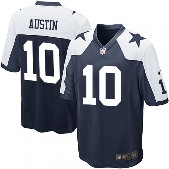 Men's Nike Dallas Cowboys #10 Tavon Austin Game Navy Blue Throwback Alternate NFL Jersey - Ujersey
