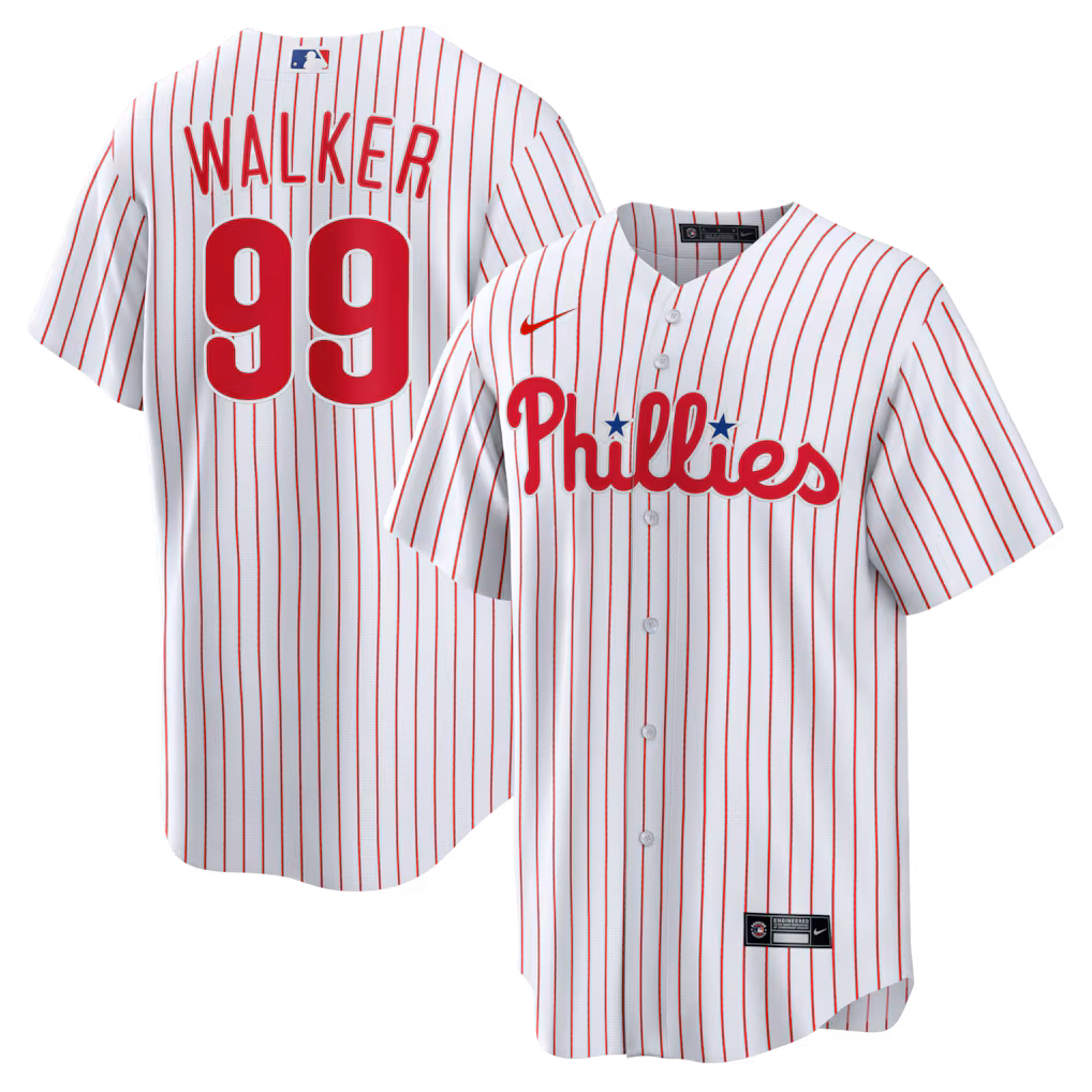 Men's Philadelphia Phillies Taijuan Walker Nike White Home Replica Jersey - U-jersey