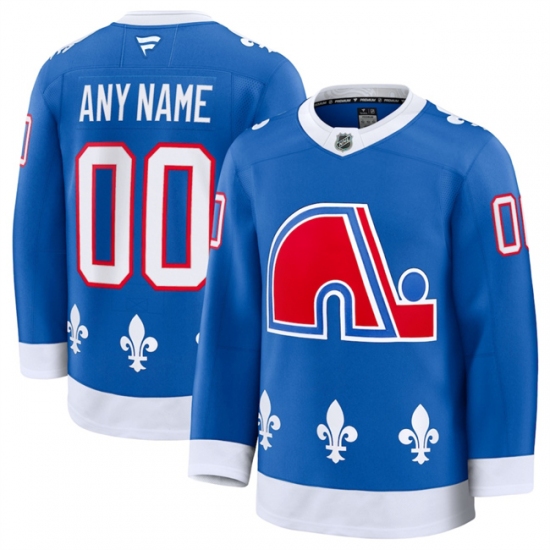 Men's Colorado Avalanche Custom Blue 2025 Alternate Stitched Jersey