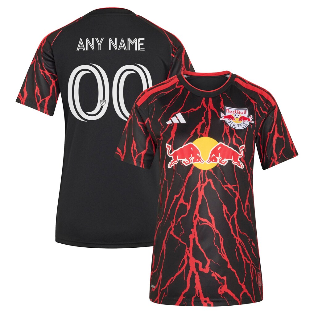 Women's New York Red Bulls adidas Black 2026 The Rooted Kit Replica Custom Jersey - Ujersey
