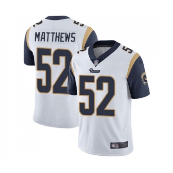 Men's Los Angeles Rams #52 Clay Matthews White Vapor Untouchable Limited Player Football Jersey - Ujersey