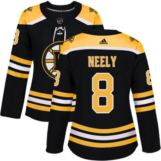 Women's Adidas Boston Bruins #8 Cam Neely Premier Black Home NHL Jersey - Ujersey