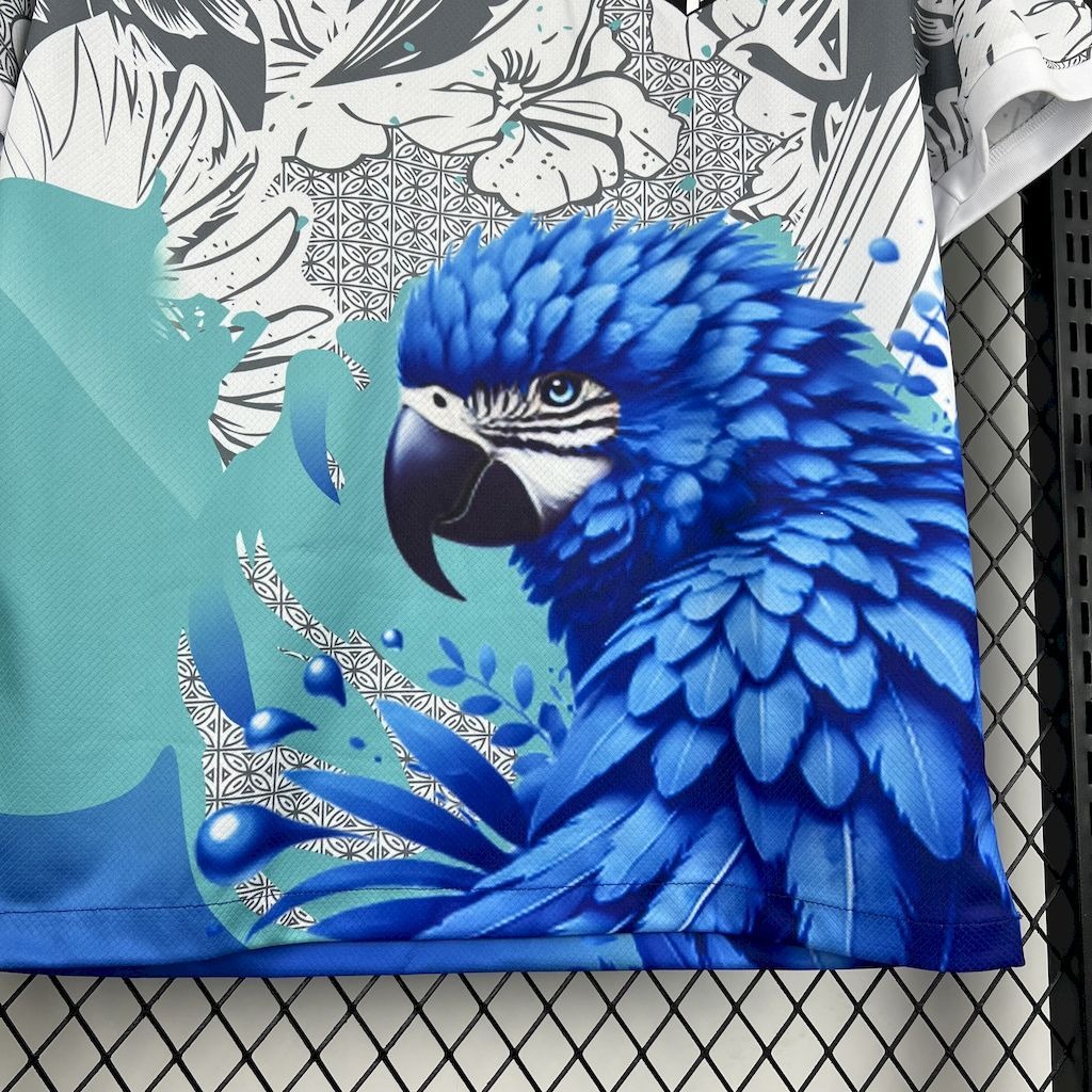 Brazil Soccer Jersey Blue Parrot Special Edition Custom Shirt 2025 - Ujersey Shop