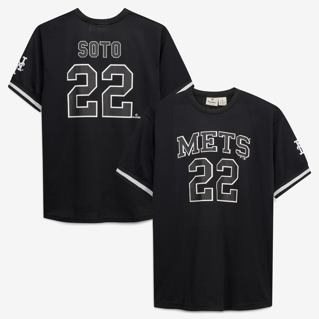 Men's New York Mets Juan Soto Fanatics Black/White Big & Tall Heavyweight Mesh Jersey - Ujersey