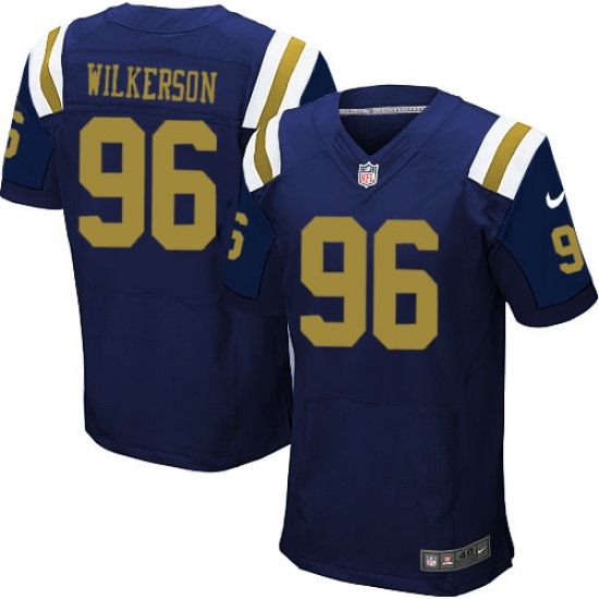 Men's Nike New York Jets #96 Muhammad Wilkerson Elite Navy Blue Alternate NFL Jersey - Ujersey