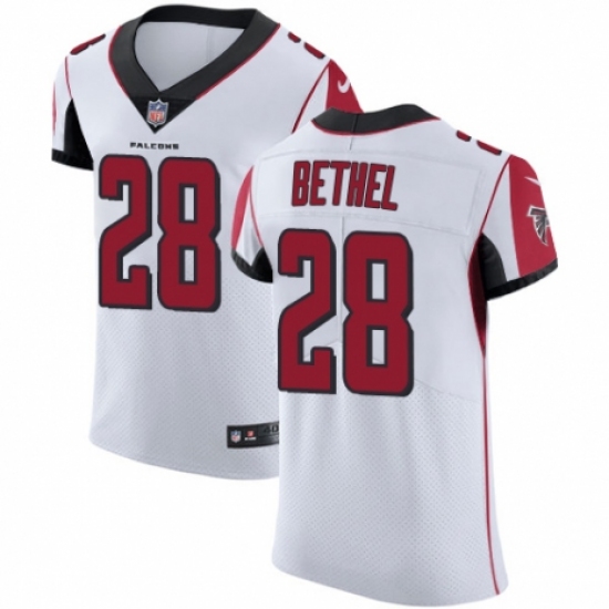 Men's Nike Atlanta Falcons #28 Justin Bethel White Vapor Untouchable Elite Player NFL Jersey - Ujersey
