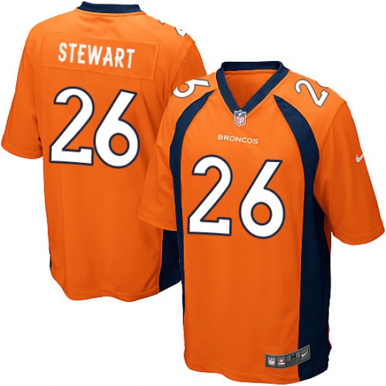 Men's Nike Denver Broncos #26 Darian Stewart Game Orange Team Color NFL Jersey - Ujersey