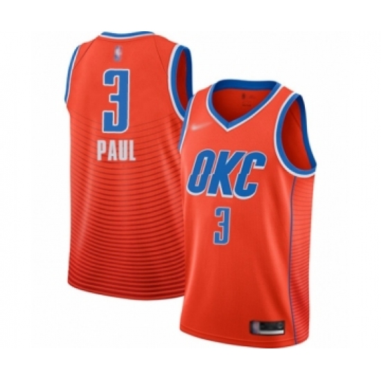 Youth Oklahoma City Thunder #3 Chris Paul Swingman Orange Finished Basketball Jersey - Statement Edition - Ujersey