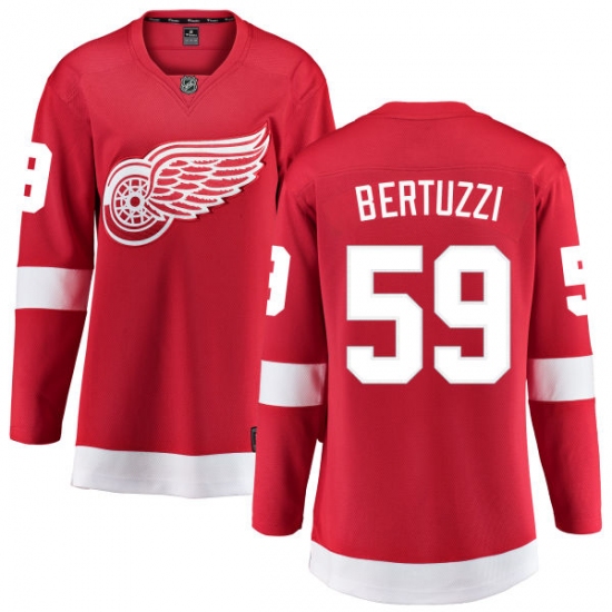 Women's Detroit Red Wings #59 Tyler Bertuzzi Fanatics Branded Red Home Breakaway NHL Jersey - Ujersey