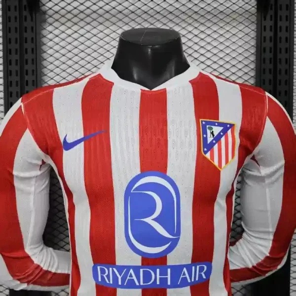 Soccer Jersey Atletico Madrid Home Long Sleeve Shirt 2025/26