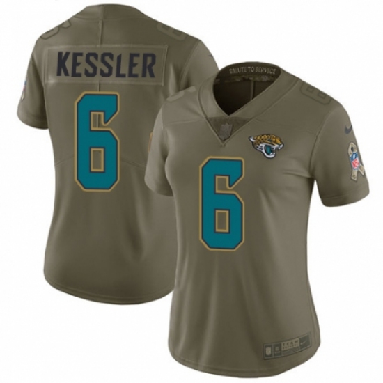 Women's Nike Jacksonville Jaguars #6 Cody Kessler Limited Olive 2017 Salute to Service NFL Jersey - Ujersey