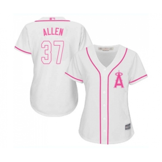 Women's Los Angeles Angels of Anaheim #37 Cody Allen Replica White Fashion Cool Base Baseball Jersey - Ujersey