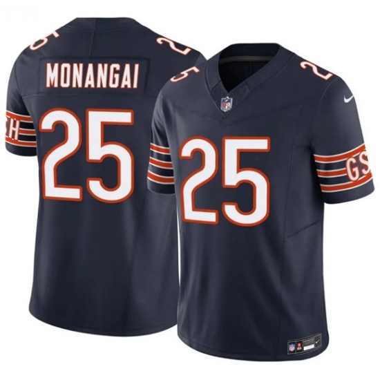 Men's Chicago Bears #25 Kyle Monangai Navy 2025 F.U.S.E. Vapor Untouchable Limited Football Stitched Jersey - Ujersey