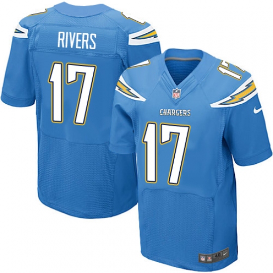 Men's Nike Los Angeles Chargers #17 Philip Rivers New Elite Electric Blue Alternate NFL Jersey - Ujersey