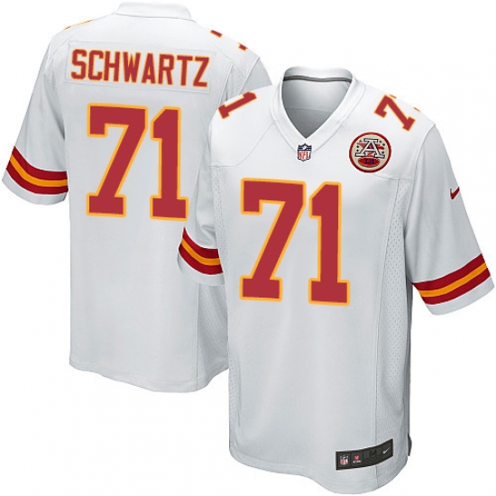 Men's Nike Kansas City Chiefs #71 Mitchell Schwartz Game White NFL Jersey - Ujersey