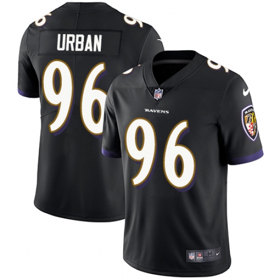 Youth Nike Baltimore Ravens #96 Brent Urban Black Alternate Vapor Untouchable Limited Player NFL Jersey - Ujersey