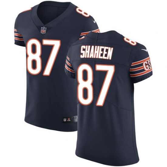 Men's Nike Chicago Bears #87 Adam Shaheen Navy Blue Team Color Vapor Untouchable Elite Player NFL Jersey - Ujersey