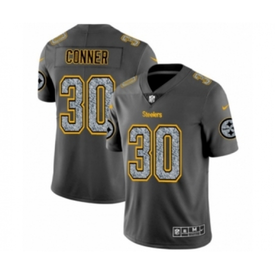 Men's Pittsburgh Steelers #30 James Conner Limited Gray Static Fashion Limited Football Jersey - Ujersey
