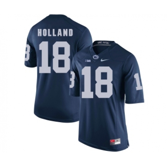 Penn State Nittany Lions 18 Jonathan Holland Navy College Football Jersey - Ujersey