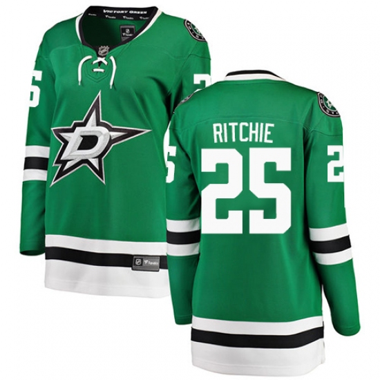 Women's Dallas Stars #25 Brett Ritchie Authentic Green Home Fanatics Branded Breakaway NHL Jersey - Ujersey