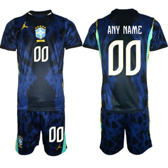 Men's Brazil national football team Custom Navy 2026 Away Soccer Jersey Suit - Ujersey