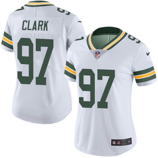 Women's Nike Green Bay Packers #97 Kenny Clark Elite White NFL Jersey - Ujersey