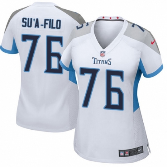 Women's Nike Tennessee Titans #76 Xavier Su'a-Filo Game White NFL Jersey - Ujersey