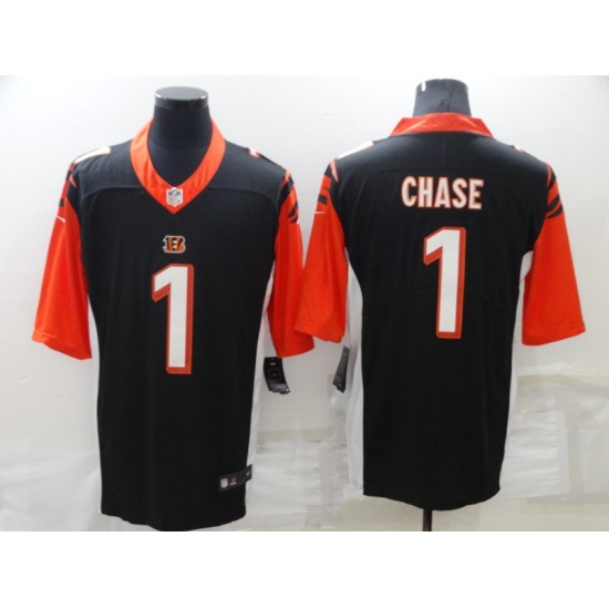 Men's Cincinnati Bengals #1 Ja'Marr Chase Nike Black Draft First Round Pick Limited Jersey - Ujersey