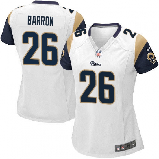 Women's Nike Los Angeles Rams #26 Mark Barron Game White NFL Jersey - Ujersey