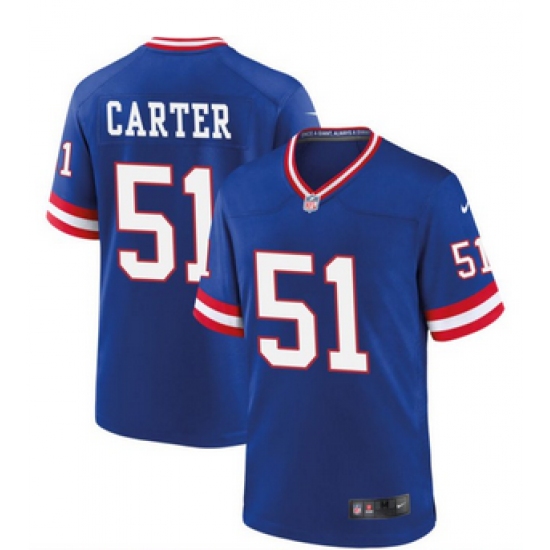 Men's New York Giants #51 Abdul Carter Royal Classic Football Stitched Game Jersey - Ujersey