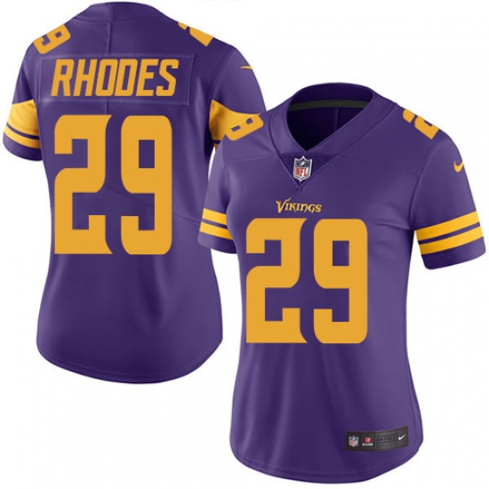 Women's Nike Minnesota Vikings #29 Xavier Rhodes Limited Purple Rush Vapor Untouchable NFL Jersey - Ujersey