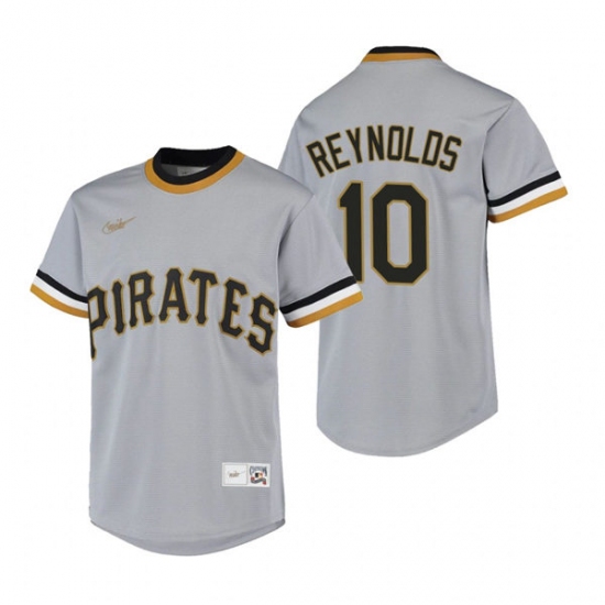 Men's Pittsburgh Pirates #10 Bryan Reynolds Nike Gray Cooperstown Collection Jersey - Ujersey