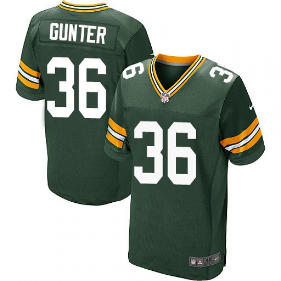 Men's Nike Green Bay Packers #36 LaDarius Gunter Elite Green Team Color NFL Jersey - Ujersey