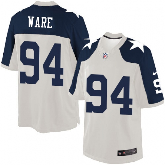 Men's Nike Dallas Cowboys #94 DeMarcus Ware Limited White Throwback Alternate NFL Jersey - Ujersey