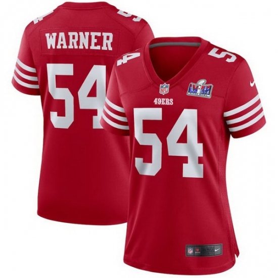 Women's San Francisco 49ers #54 Fred Warner Red 2023 F U S E Vapor Untouchable Limited Stitched Football 2024 Super Bowl LVIII Jersey - Ujersey