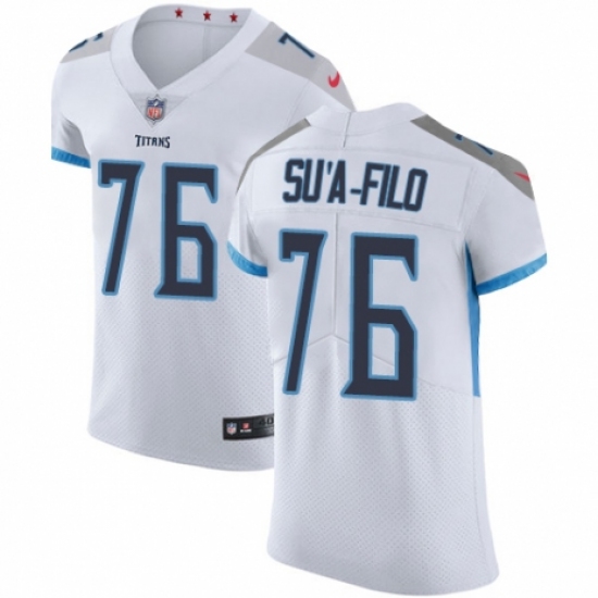 Men's Nike Tennessee Titans #76 Xavier Su'a-Filo White Vapor Untouchable Elite Player NFL Jersey - Ujersey