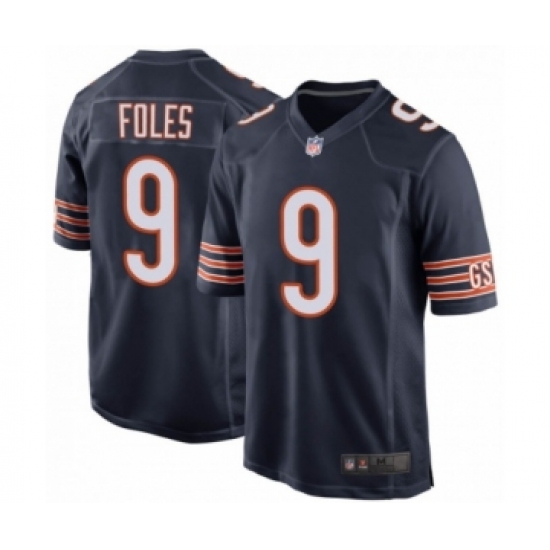 Youth Chicago Bears #9 Nick Foles Navy Game Team Color Jersey - Ujersey