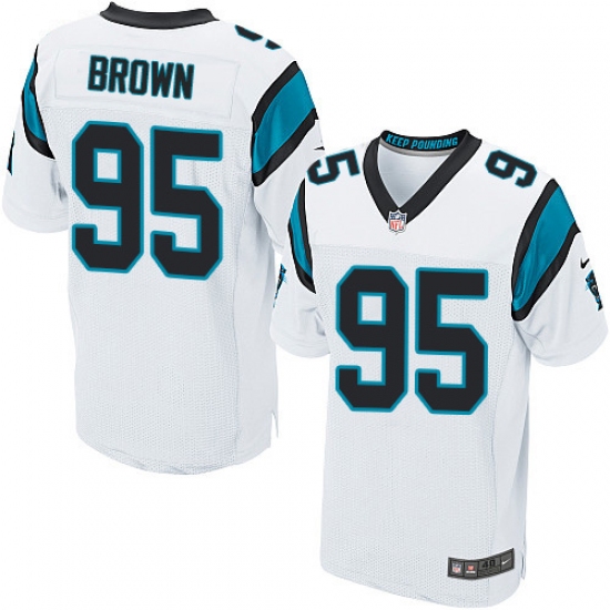 Men's Carolina Panthers #95 Derrick Brown White Stitched NFL New Elite Jersey - Ujersey