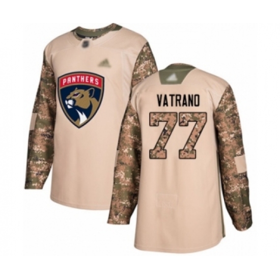 Men's Florida Panthers #77 Frank Vatrano Authentic Camo Veterans Day Practice Hockey Jersey - Ujersey
