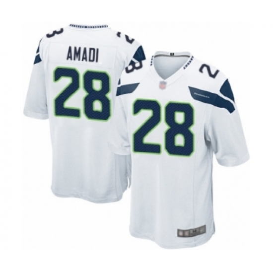 Men's Seattle Seahawks #28 Ugo Amadi Game White Football Jersey - Ujersey