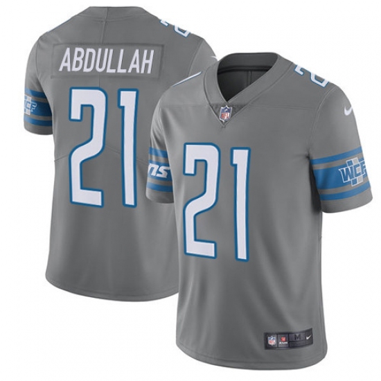 Men's Nike Detroit Lions #21 Ameer Abdullah Limited Steel Rush Vapor Untouchable NFL Jersey - Ujersey
