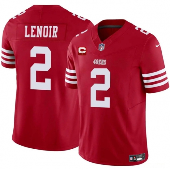 Men's San Francisco 49ers #2 Deommodore Lenoir Red 2025 F.U.S.E. With 1-Star C Vapor Untouchable Limited Stitched Football Jersey