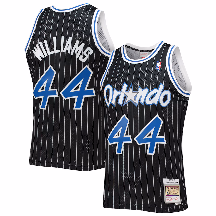 Men's Orlando Magic Jason Williams Mitchell & Ness Black 2009/10 Hardwood Classics Swingman Jersey - Ujersey