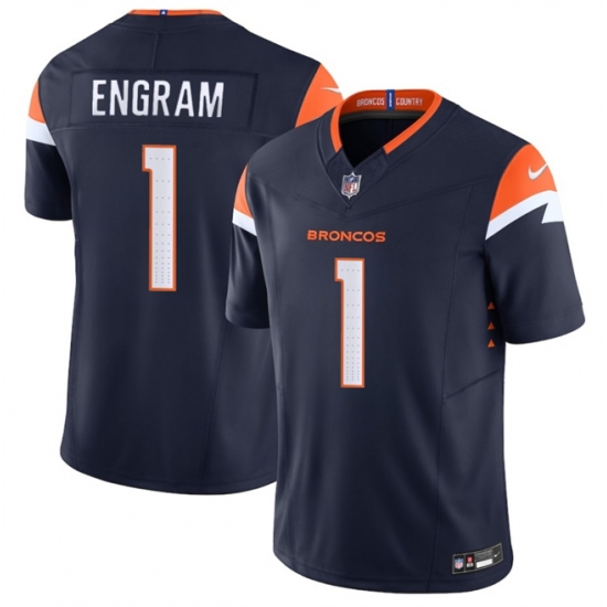 Men's Denver Broncos #1 Evan Engram Navy 2025 F.U.S.E. Alternate Vapor Limited Football Stitched Jersey - Ujersey