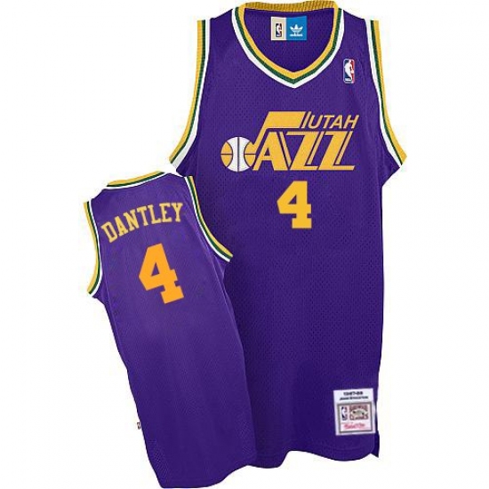 Men's Adidas Utah Jazz #4 Adrian Dantley Swingman Purple Throwback NBA Jersey